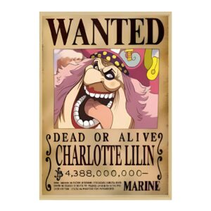 Affiche Wanted Charlotte Linlin, Big Mom Empereur, design One Piece