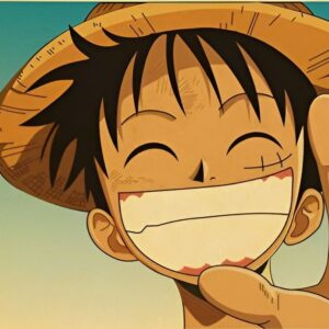 Affiche Luffy sourire, Roi des Pirates énergie One Piece