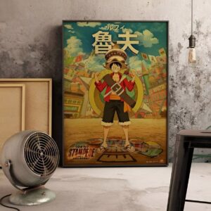 Affiche Luffy en action héros du film Stampede One Piece