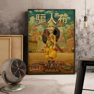 Affiche rétro manga Usopp Stampede One Piece décoration murale