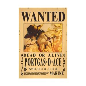 Affiche Wanted Portgas D Ace pirates Barbe Blanche Kraft