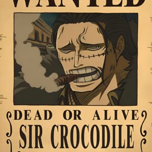 Affiche Wanted Sir Crocodile ex Corsaire Alabasta papier Kraft One Piece