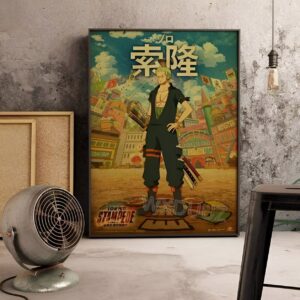 Affiche Zoro One Piece Décoration Murale Manga Différents Formats