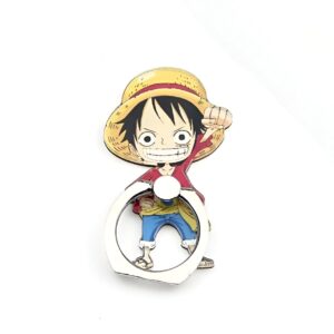 Anneau support téléphone inspiré de Luffy, design One Piece, prise main sécurisée