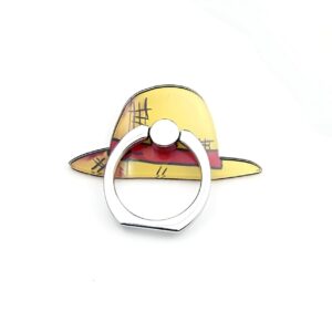Anneau support téléphone avec motif chapeau de paille de Luffy One Piece