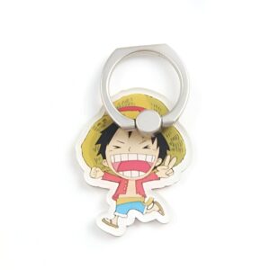 Anneau support téléphone Luffy Chibi adorable avec rotation ajustable