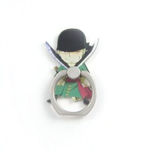 Anneau support téléphone One Piece Roronoa Zoro en acrylique résistant avec rotation 360°