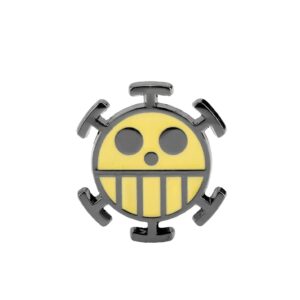 Badge metal Jolly Roger Trafalgar Law Heart Pirates One Piece