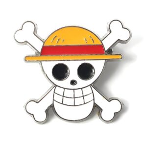 Badge Jolly Roger des Mugiwaras en métal, symbole de l'équipage One Piece