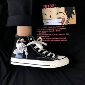 Baskets montantes One Piece à motif Luffy Pire Génération
