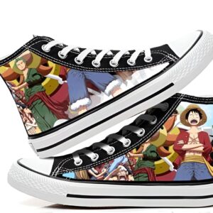 Baskets One Piece avec motifs Luffy et Zoro aventuriers
