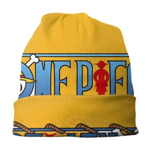 Bonnet jaune One Piece avec motif Jolly Roger de l'équipage Mugiwara du Chapeau de Paille