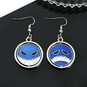 Boucles d'oreilles métal Ace double visage One Piece
