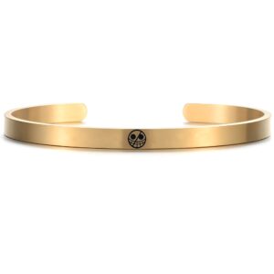 Bracelet acier inoxydable dore Doflamingo One Piece Shichibukai