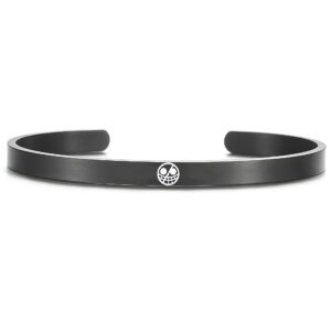 Bracelet metal noir Doflamingo One Piece capitaine Donquixote Pirates