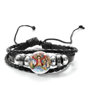 Bracelet Luffy cuir synthétique accessoire One Piece Mugiwara
