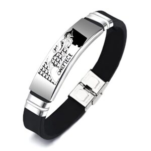 Bracelet Luffy design manga plastique acier One Piece