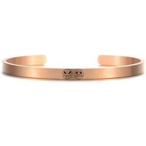 Bracelet métal cuivre gravure motif Ace inspiré One Piece