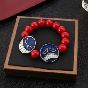 Bracelet perles Portgas D Ace rouge métal One Piece