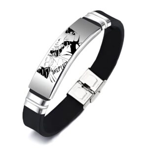 Bracelet Zoro épéiste Mugiwara acier inoxydable silicone One Piece