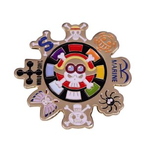 Broche métal symboles équipages pirates One Piece