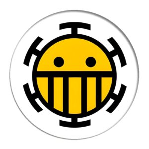 Broche Trafalgar Law Jolly Roger des Heart Pirates 58 mm One Piece