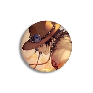 Broche Ace chapeau smiley métal 58mm One Piece