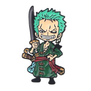 Broche metal Roronoa Zoro chibi sabre One Piece