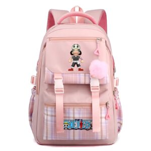 Cartable rose Usopp One Piece scolaire ecoliere tireur Mugiwara