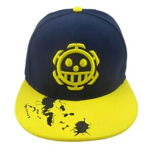 Casquette Trafalgar Law Pirate Heart en coton biologique avec fermeture snapback ajustable
