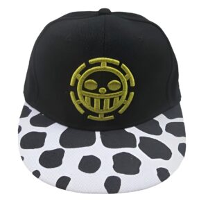 Casquette snapback Trafalgar Law avec motif Heart Pirates brodé