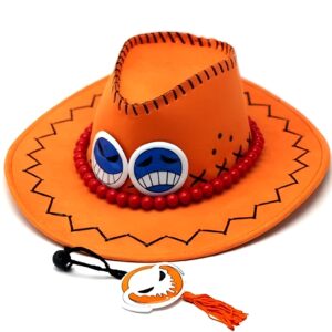 Chapeau enfant Portgas D Ace double face orange cosplay One Piece