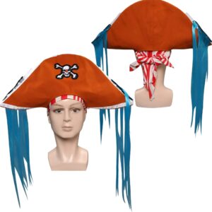 Chapeau cosplay Baggy le Clown orange et rouge One Piece
