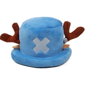 Chapeau cosplay Chopper bleu en polyester pour fans One Piece