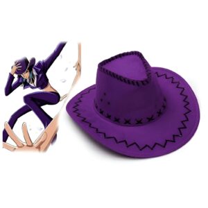 Chapeau cowboy violet Nico Robin Alabasta One Piece accessoire