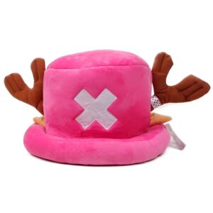 Chapeau peluche rose Chopper bois de renne One Piece