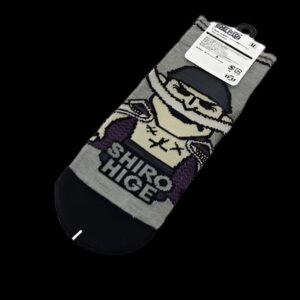 Chaussettes Barbe Blanche motif détaillé couleur orange et noire One Piece