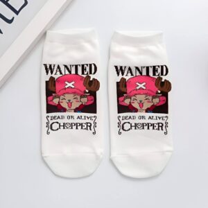 Chaussettes basses Chopper Wanted, design fidèle au manga One Piece