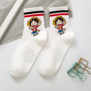 Chaussettes bébé motif Luffy enfant en coton, esprit Foosha