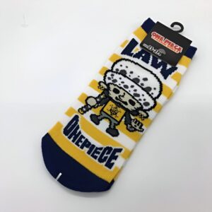 Chaussettes Trafalgar Law style kawaii Heart Pirates One Piece matière douce