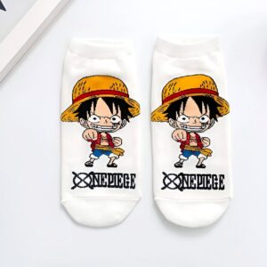 Chaussettes Luffy Kawaii pour enfant avec design mignon et coloré inspiré du manga One Piece
