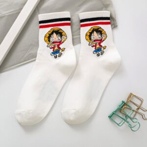 Chaussettes Luffy mignon coton spandex One Piece