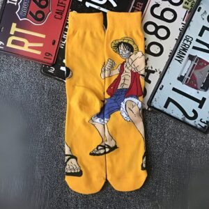 Chaussettes à motif Monkey D Luffy inspirées de One Piece et du Grand Line