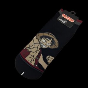 Chaussettes Luffy motif Mugiwara couleur design énergie pirate One Piece