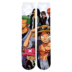 Chaussettes équipage Mugiwara One Piece motif Luffy Zoro Sanji