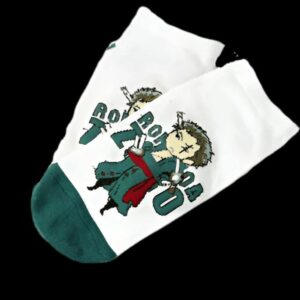 Chaussettes One Piece avec motif de Roronoa Zoro, l'épéiste des Mugiwara