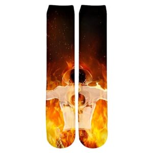 Chaussettes One Piece Portgas D. Ace motif flamboyant design équipage