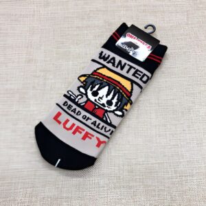 Chaussettes Wanted Luffy motif avis de recherche One Piece