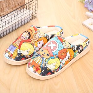 Chaussons anime One Piece Mugiwara collection colorée confortable