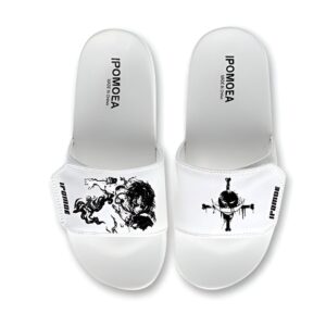 Claquettes One Piece aux designs d'Ace et Barbe Blanche